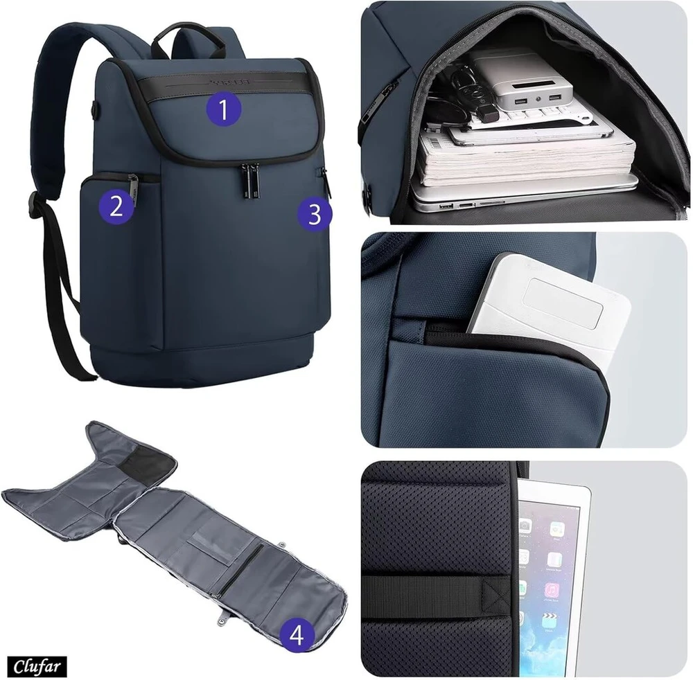 3D Bags Vandeniui atspari kuprinė nešiojamam kompiuteriui 15.6" | Darbui, mokyklai, kelionėms