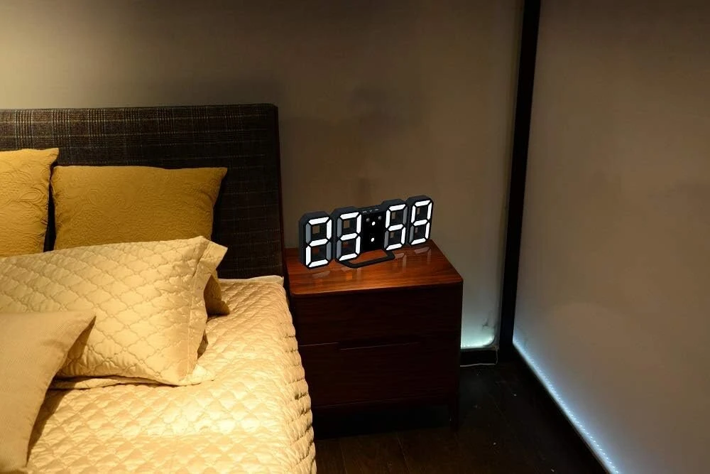 3d Led Skaitmeninis Žadintuvas su Reguliuojamu Ryškumu