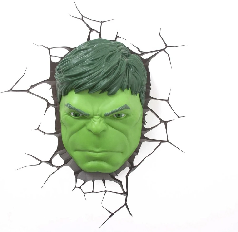 3d Light Fx Marvel Hulk 3d dekoratyvinis Led sieninis šviestuvas