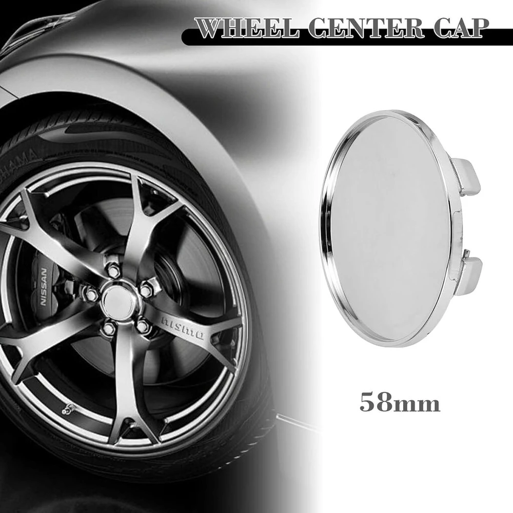 4 centrinių rato gaubtelių rinkinys, 58 mm, ratų centriniai gaubteliai, abs centriniai gaubteliai su 1 atsuktuvu, tvirti ir patvarūs, žymiai pagerinti vizualiniai efektai, didelis suderinamumas, daugumai modelių