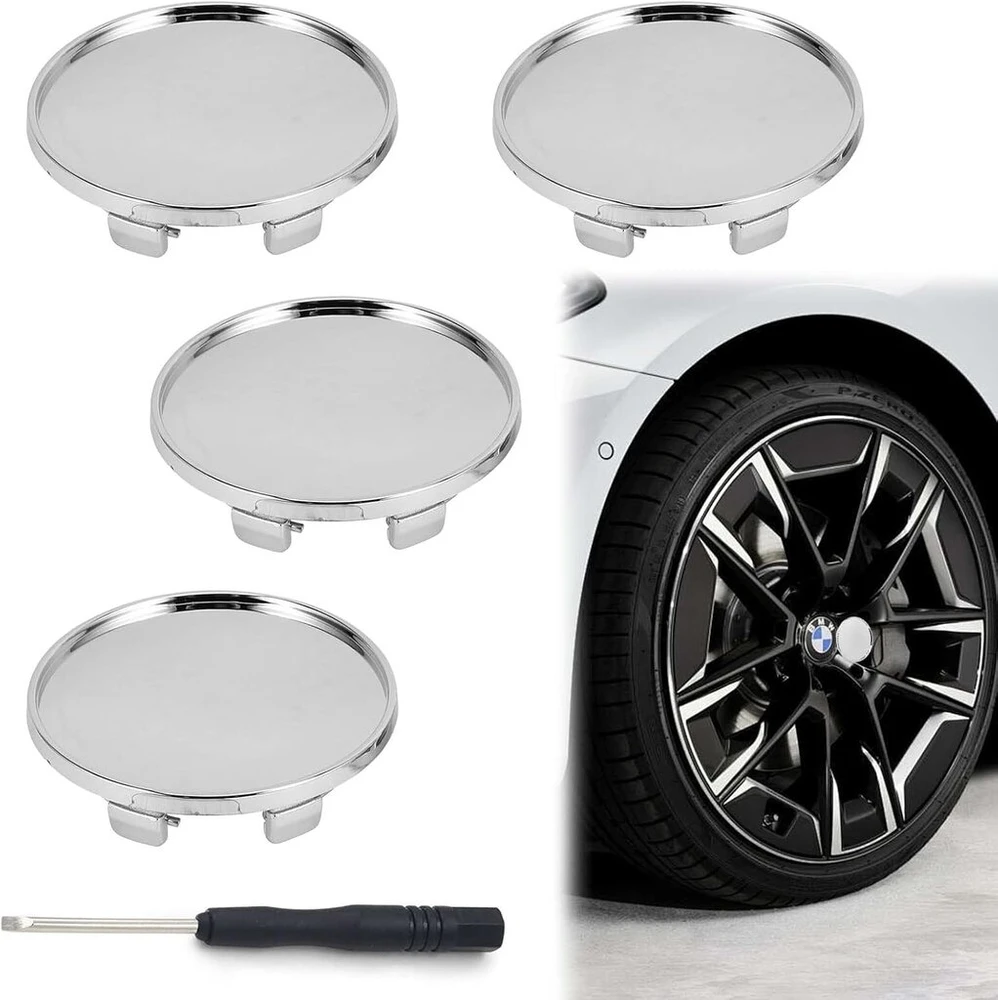 4 centrinių rato gaubtelių rinkinys, 58 mm, ratų centriniai gaubteliai, abs centriniai gaubteliai su 1 atsuktuvu, tvirti ir patvarūs, žymiai pagerinti vizualiniai efektai, didelis suderinamumas, daugumai modelių
