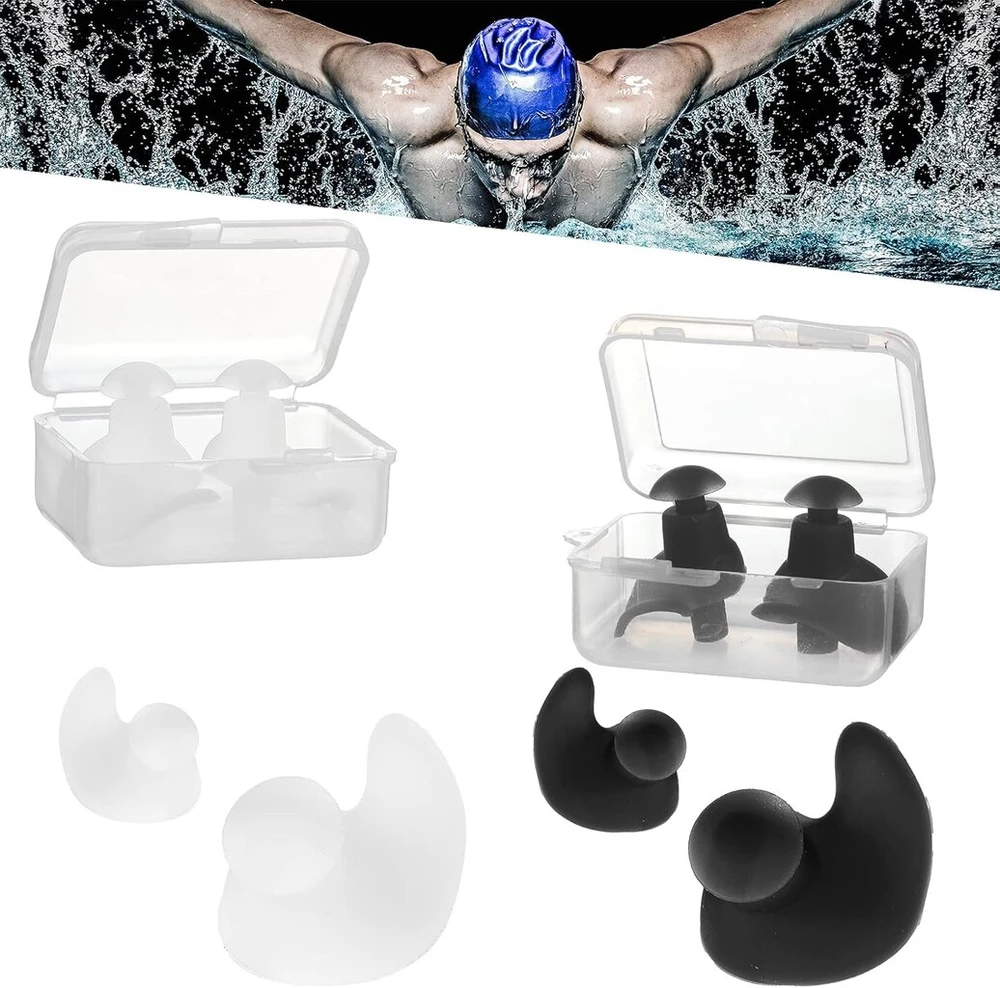 4 poros plaukimo ausų kištukų daugkartinio naudojimo silikoniniai ausų kištukai minkšti silikoniniai ausų kištukai vandeniui atsparūs daugkartinio naudojimo ausų kištukai spiraliniai silikoniniai ausų kištukai plaukimui maudynėms