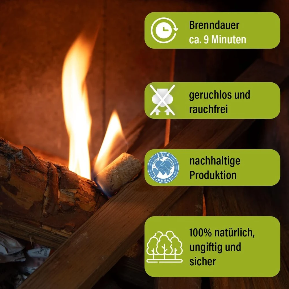 430° Eco Lighter (1,5kg, 3kg, 6kg, 10 kg, 12 kg) – itin ilgas degimo laikas dėl vaško – neribotas patvarumas – iš Austrijos – židinio uždegiklis, orkaitės uždegiklis, grilio uždegiklis, 1,5kg – 150 vnt.