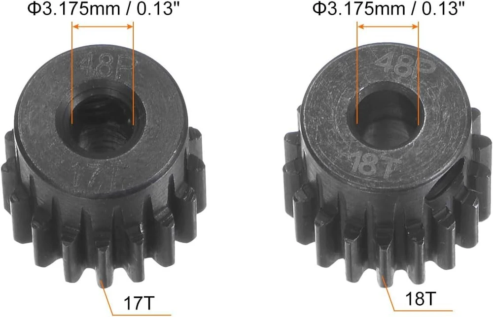 48p dantratis Rc automobiliams 17t 18t
