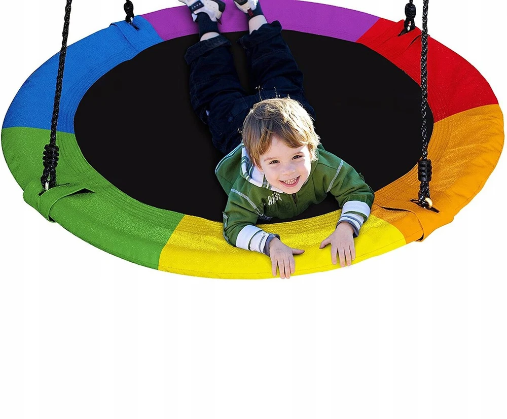 4IQ Gandralizdas sūpynės vaivorykštė 100 cm + diržai pakabinimui