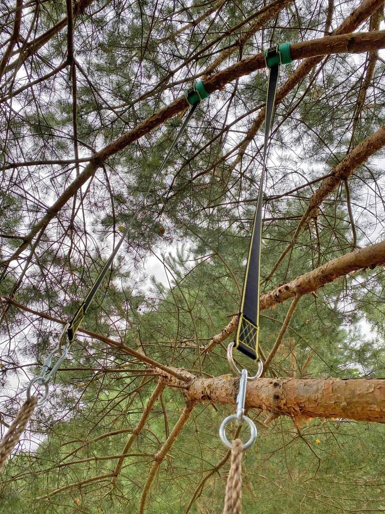 4IQ Gandralizdas sūpynės vaivorykštė 100 cm + diržai pakabinimui