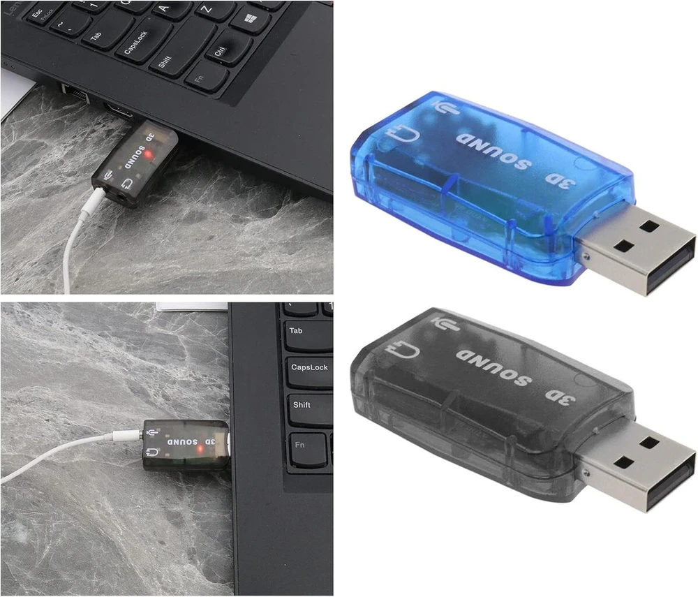 4x Usb 5.1 Išorinės Stereo Garso Plokštės su Mikrofonu