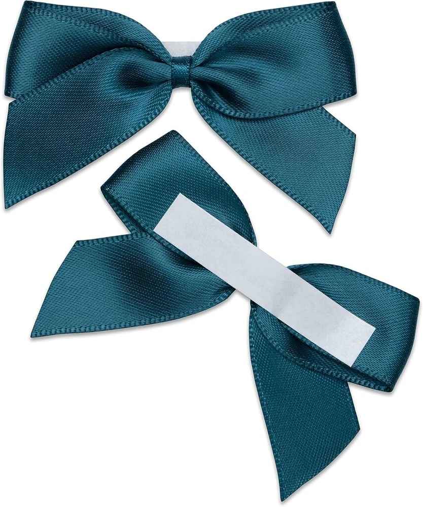 5 cm satininiai kaspinai (lipnūs) - 12 vnt. - teal