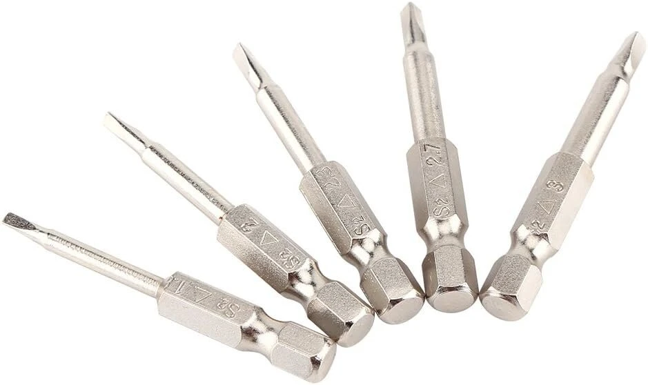 5 dalių magnetinių trikampių atsuktuvų rinkinys, atsuktuvų antgalių rinkinys 1/4 colio šešiakampis kotas Δ1.8 / Δ2.0 / Δ2.3 / Δ2.7 / Δ3.0 mm
