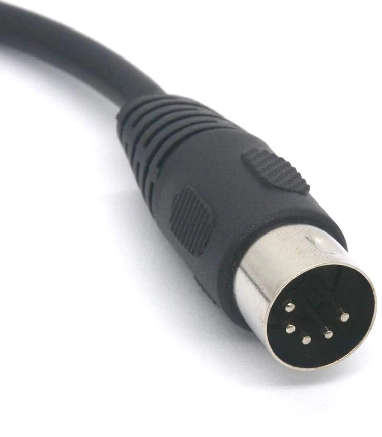 5 kontaktų din į ps/2 kabelio adapteris, 5 kontaktų midi male į 6 kontaktų mini din female adapteris, skirtas mouser at klaviatūrai (5 male į 6 female)