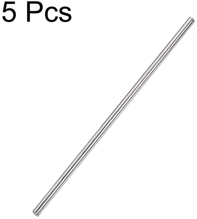 5 vnt. 304 nerūdijančio plieno strypai, 4x200 mm, universalūs