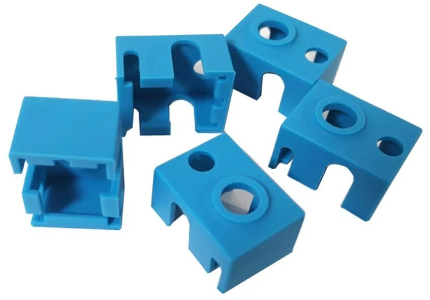 5 x didelio tikslumo 3d spausdintuvo šildytuvo bloko silikoninė termoizoliacinė silikoninė kojinė, skirta V6 Pt100 šildomam blokui Hotend ir Titan Aero ekstruderiui