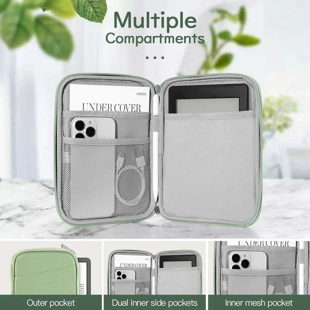 6-7 colių dėklas 7 colių Kindle Paperwhite ir Kindle Colorsoft Signature Edition, 6 colių Kindle 11th Gen, 6.8 colių Kindle Paperwhite, Kindle Oasis E-reader, Army Žalias