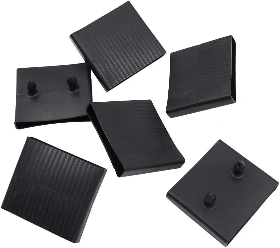 6 juodų plastikinių lentjuosčių laikiklių, skirtų pakeisti lentjuostes viengulėms dvigulėms lovoms, 65 mm x 9 mm