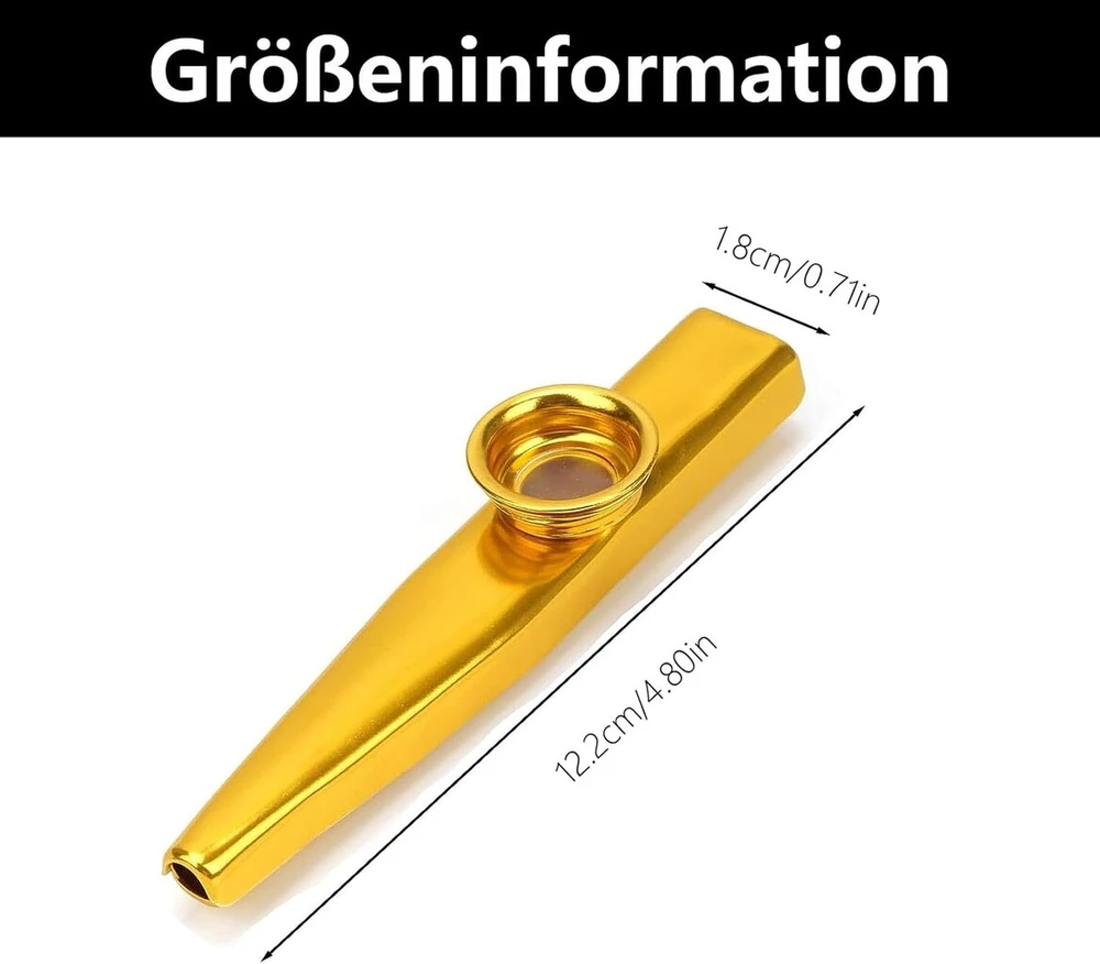 6 kazoo instrumentų rinkinys, kazoo, metaliniai kazoo, tinkami vaikams, suaugusiems ir muzikos pradedantiesiems, vaikų vakarėlių dovanos