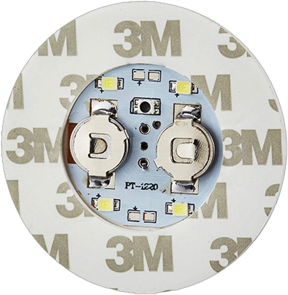 6 Led Lipdukai su Baterijomis ir 3m Klijais
