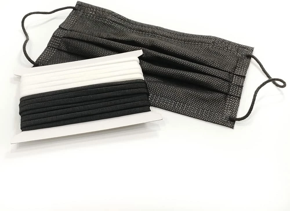 6 m elastinė juosta kaukėms, 6 m x 5 mm pločio, elastinė juosta siuvimui, guma siuvimo drabužiams, rankdarbiams, juoda elastinė siuvimo juosta (5 mm x 6 m)