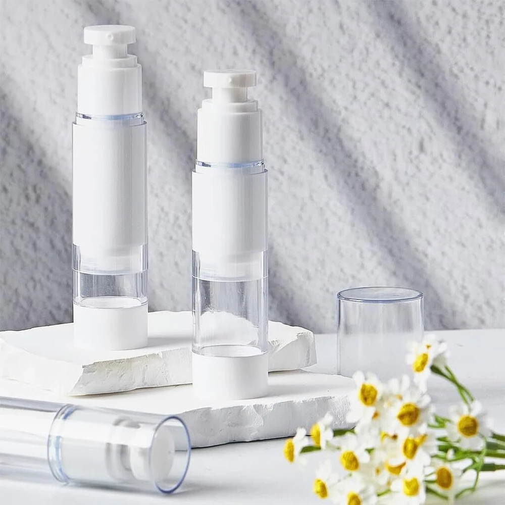 6 vnt. 50 ml beoris dozatorius su pompa, kremo dozatoriaus kelioniniai buteliukai, mažas kremo dozatoriaus buteliukas su pompa, tuščias, daugkartinio naudojimo kremo dozatorius, tuščias losjono buteliukas su pompa kelioniniams losjonams šampūnui