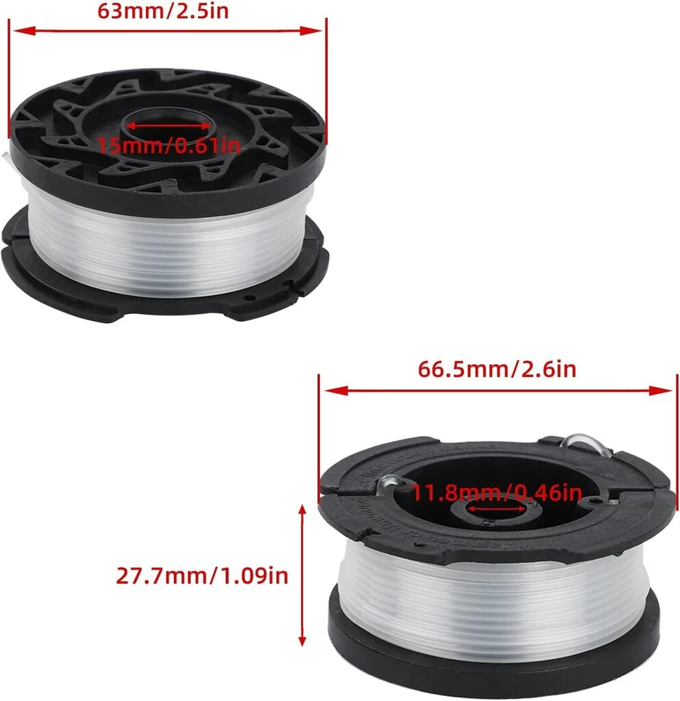 6 vnt. A6481 A6485 valo ritė, skirta Juodas Decker Strimmer Stc1820cm Stc1820pc Stc1820epc Stc1840epc St5530 St1823 Glc1823l20 (6 vnt.)