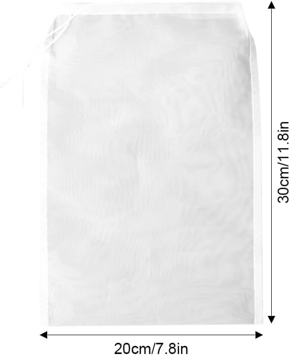 6 vnt. marlės rinkinys 20 x 30 cm marlė daugkartinio naudojimo nailoninis filtro maišelis riešutų pieno maišelis ekologiškas plaunamas su raišteliu riešutų pienui sūriui kavai jogurtui vaisių sultims