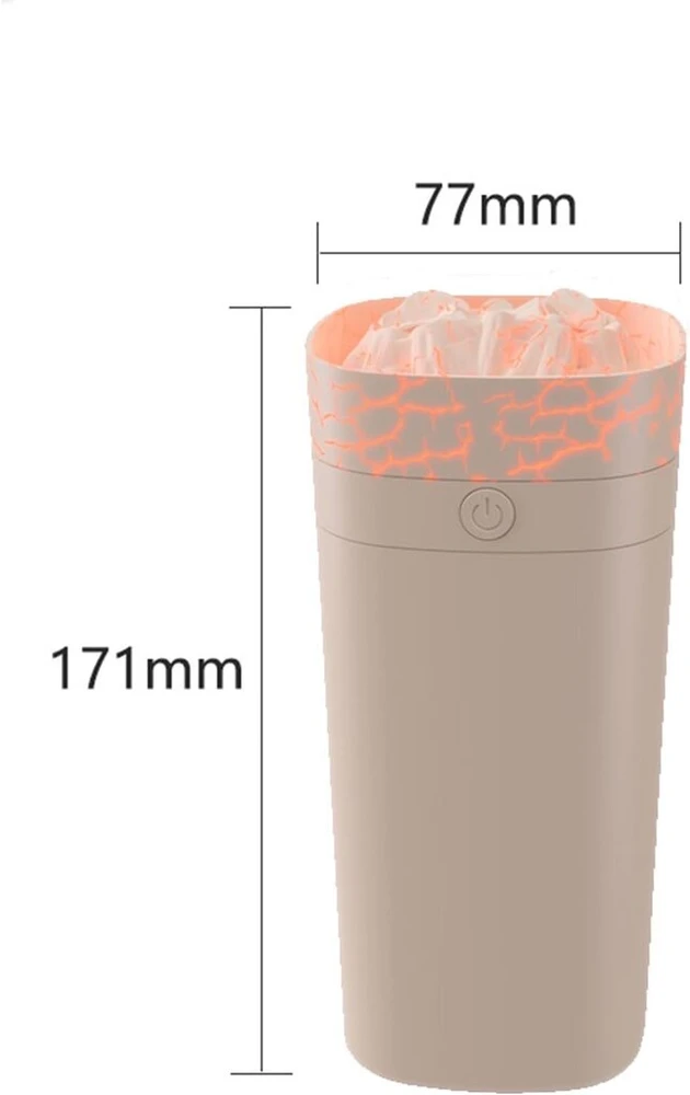 600 ml mini drėkintuvas miegamajam/vaikų kambariui/augalams, mini drėkintuvas su naktine lempute, 15 valandų veikimo laikas, 28 Db tylus oro drėkintuvas, type-c baterija, elektrinis kambario drėkintuvas