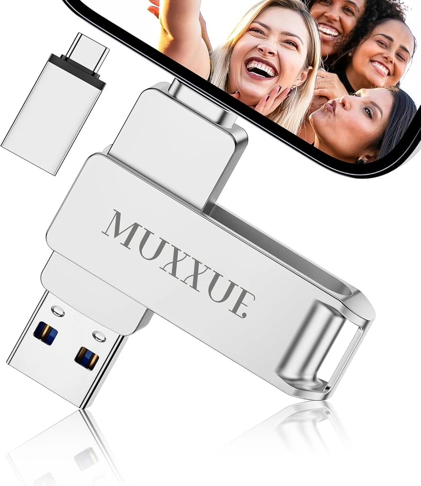 64 gb usb atmintinė iphone muxxue atmintinė iphone usb atmintinė, skirta iphone ipad mac android pc su ios usb type c nuotraukų ir vaizdo įrašų kopijavimas be programėlės atsisiuntimo