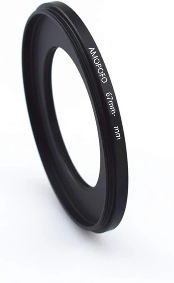 67 mm - 52 mm žiedų adapteris žemyn – metalinis filtro adapterio žiedas nuo fotoaparato objektyvo su 67 mm filtro sriegiu iki 52 mm filtro žiedo priedų
