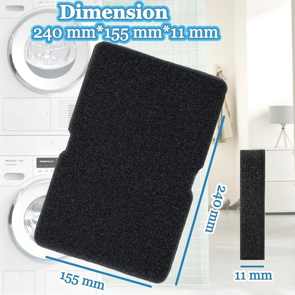 8 filtrų pakuotė, suderinama su Beko džiovykle, 2964840100, suderinama su Beko Grundig Blomberg Elektrabregenz, 240 x 155 x 11 mm, filtro kempinė, kempinė džiovyklėms, šilumos siurblio džiovyklėms