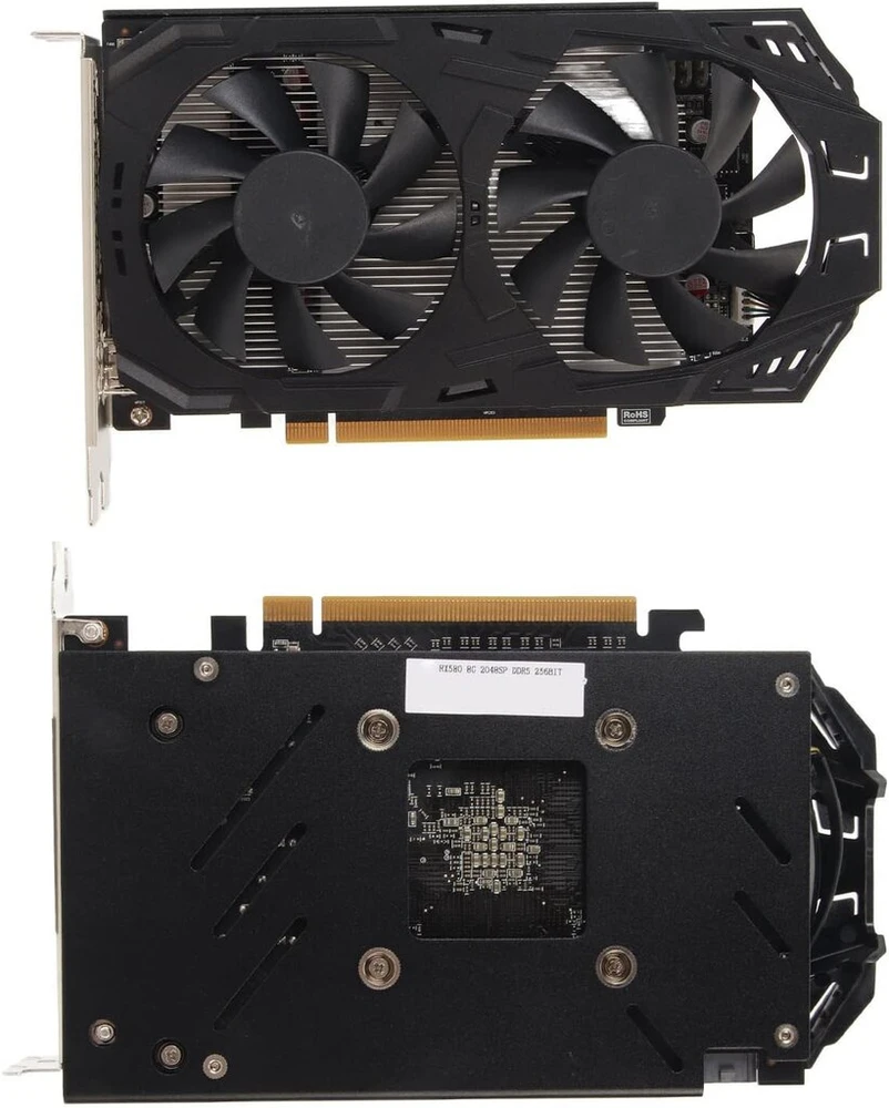 8 gb gddr5 vaizdo plokštė, dvigubas ventiliatorius 1244 mhz 7000 mhz 256 bitų žaidimų vaizdo plokštės, pci express 3.0 x16 4k vaizdo plokštė kompiuterio korpusui