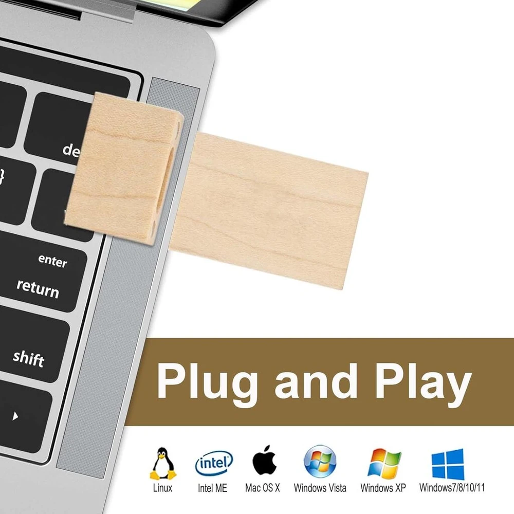 8 gb usb atmintinė medinė pakuotė iš 5 jbos medinė atmintinė 8 gb usb 2.0 didelio greičio usb atmintinė medinė usb atmintinė kaip verslo dovana arba dovana draugams, klevas