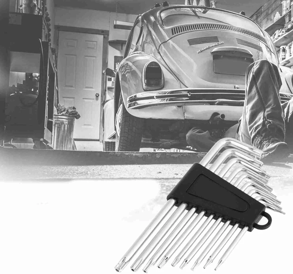 9 dalių l formos šešiakampis raktas torx t6 t7 t8 t9 t10 t15 t20 t25 t27 raktų žvaigždės formos raktas l tipo universalus raktas dviračių automobilių buitinių prietaisų remonto įrankis