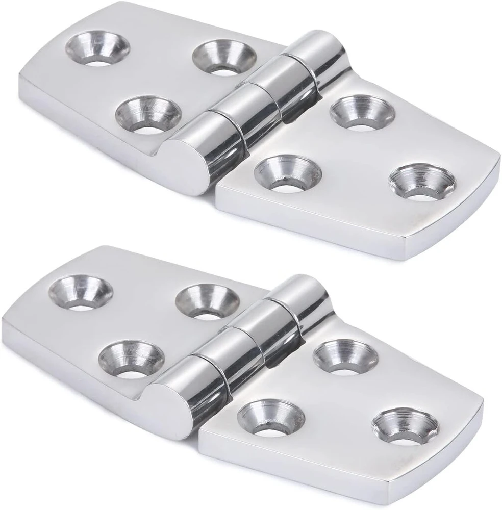 9tong jūriniai vyriai nerūdijančio plieno liukų durų vyriai, tvirti, skirti valtims, denio spintelėms, sus316, 2 vnt., 38 mm x 76 mm