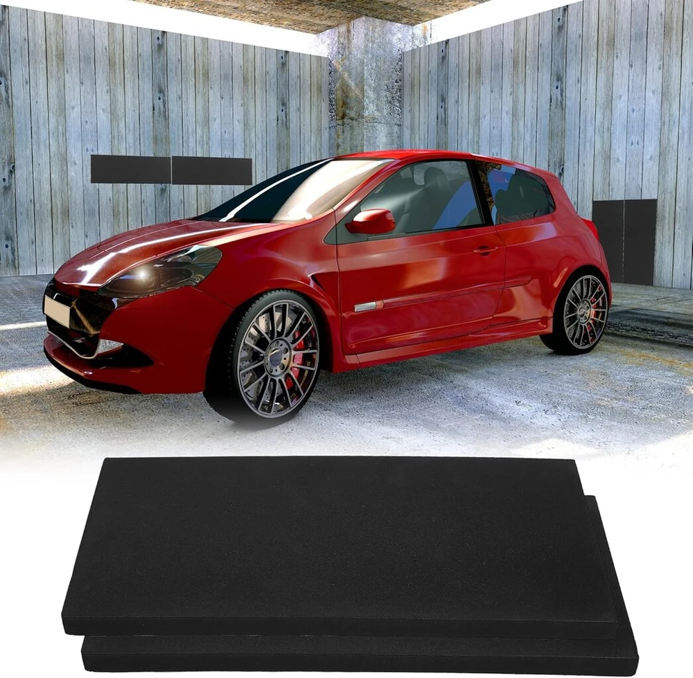 A Absopro 2 vnt. automobilio garažo sienų apsaugos durų buferio apsauga 400 x 200 x 20 mm juoda
