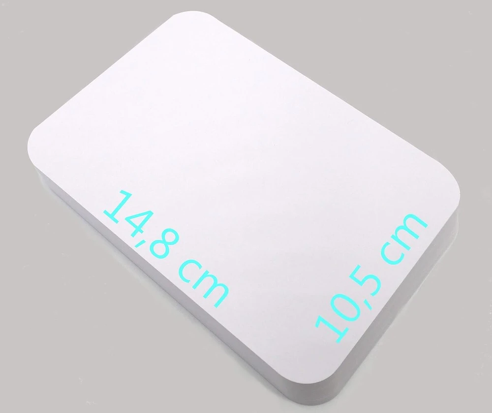 A6 kortelės Diy, baltos, 350 g/m², 100 vnt.