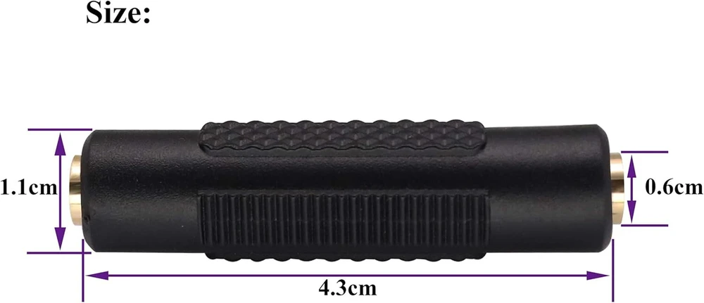 Aaotokk 3.5 mm ausinių adapteris, 4 kontaktų 3.5 mm 1/4 colio moteriška-moteriškai Aux Trrs stereo garso jungtis ausinėms, ausinių adapteris, suderinamas su išmaniaisiais telefonais, nešiojamaisiais kompiuteriais, planšetiniais kompiuteriais (2 vnt. - 3.5