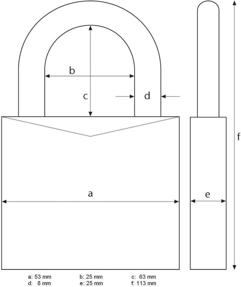 Abus 180ib/50 Marine Combination pakabinamas užraktas, žalvarinis