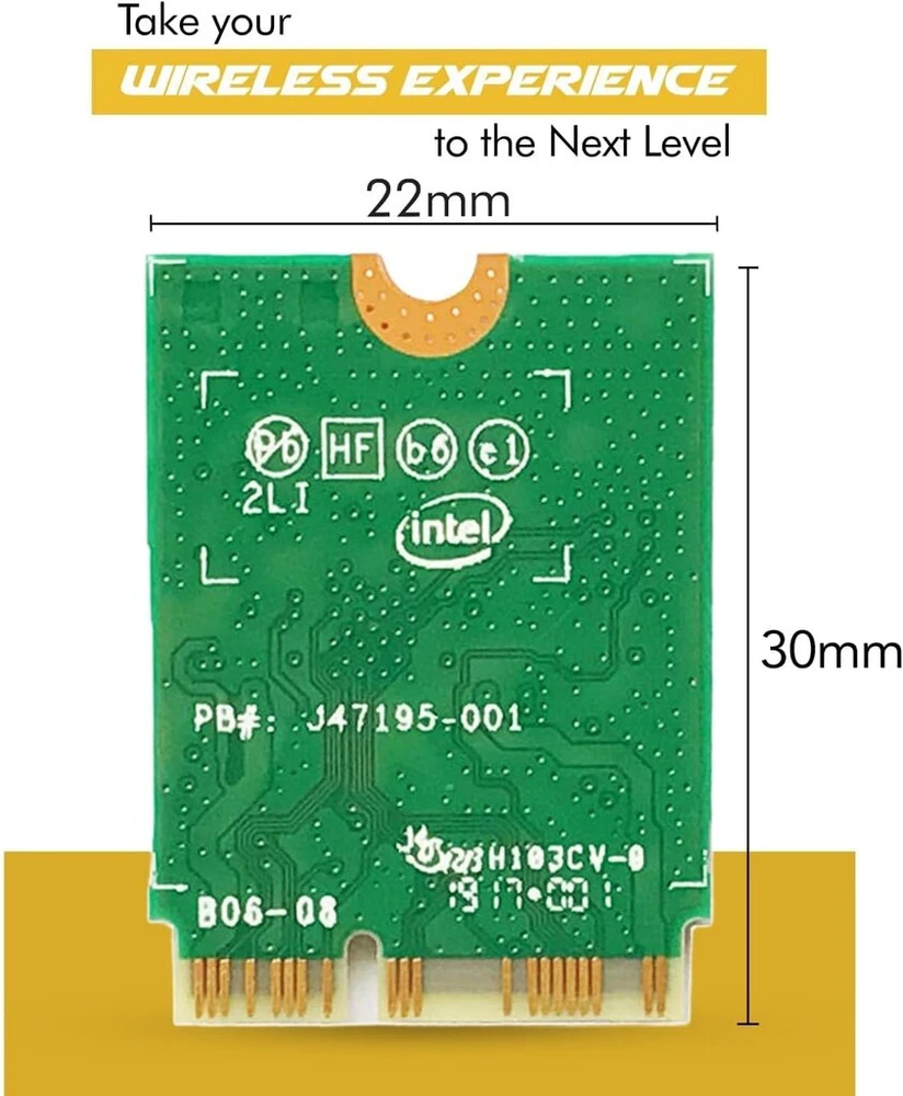 Ac 9560 Wifi 5 adapteris, 1.73 Gbps, Bluetooth 5.1, M.2 Cnvio