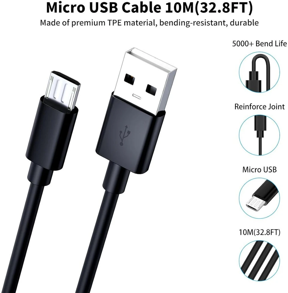 Acaget 10m Usb į Micro Usb įkrovimo laidas