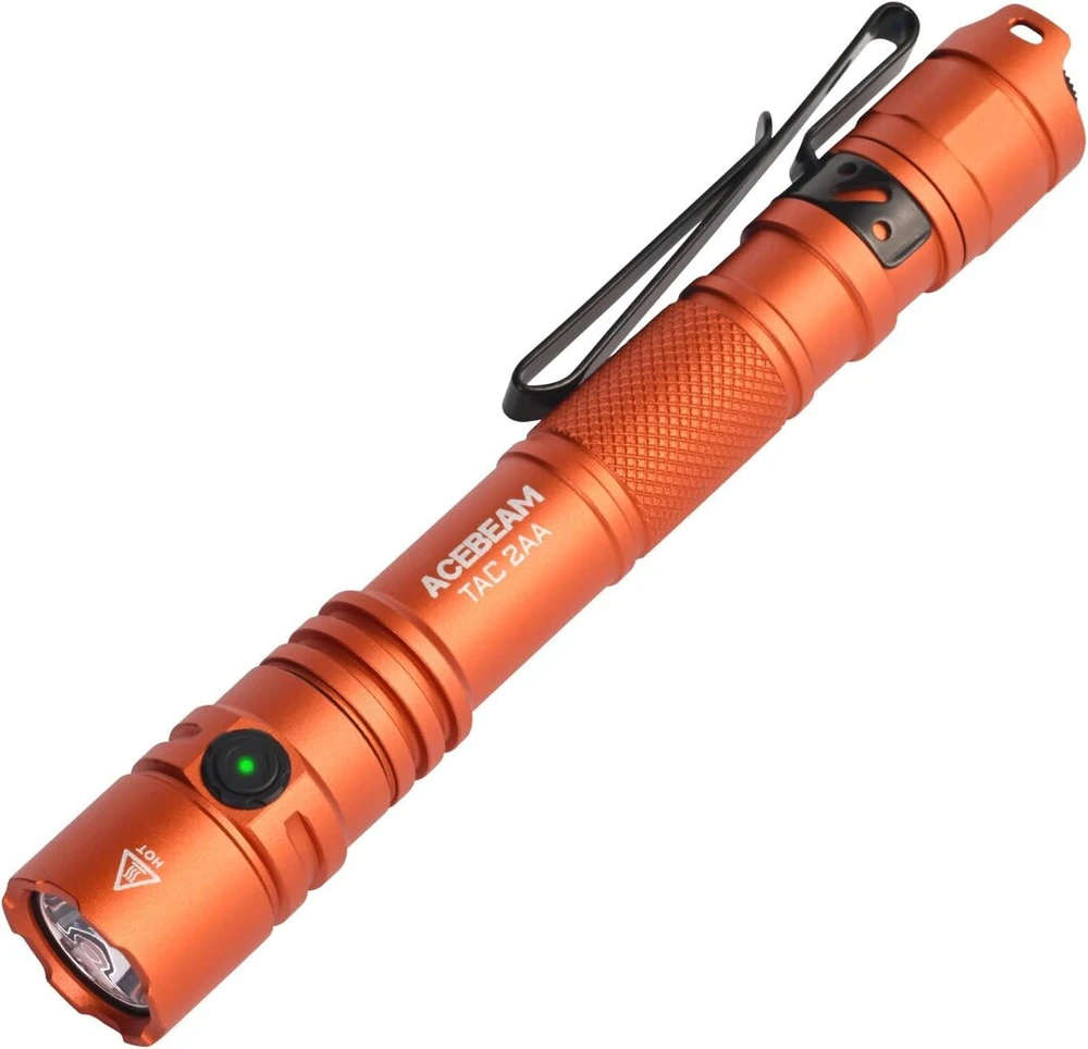 Acebeam Tac 2aa edc taktinis žibintuvėlis su dviem režimais, įkraunamas 1600 liumenų led žibintuvėlis, itin ryškus su dvigubu jungikliu, super ryškus mažas žibintuvėlis avarinei situacijai, stovyklavimui, namams