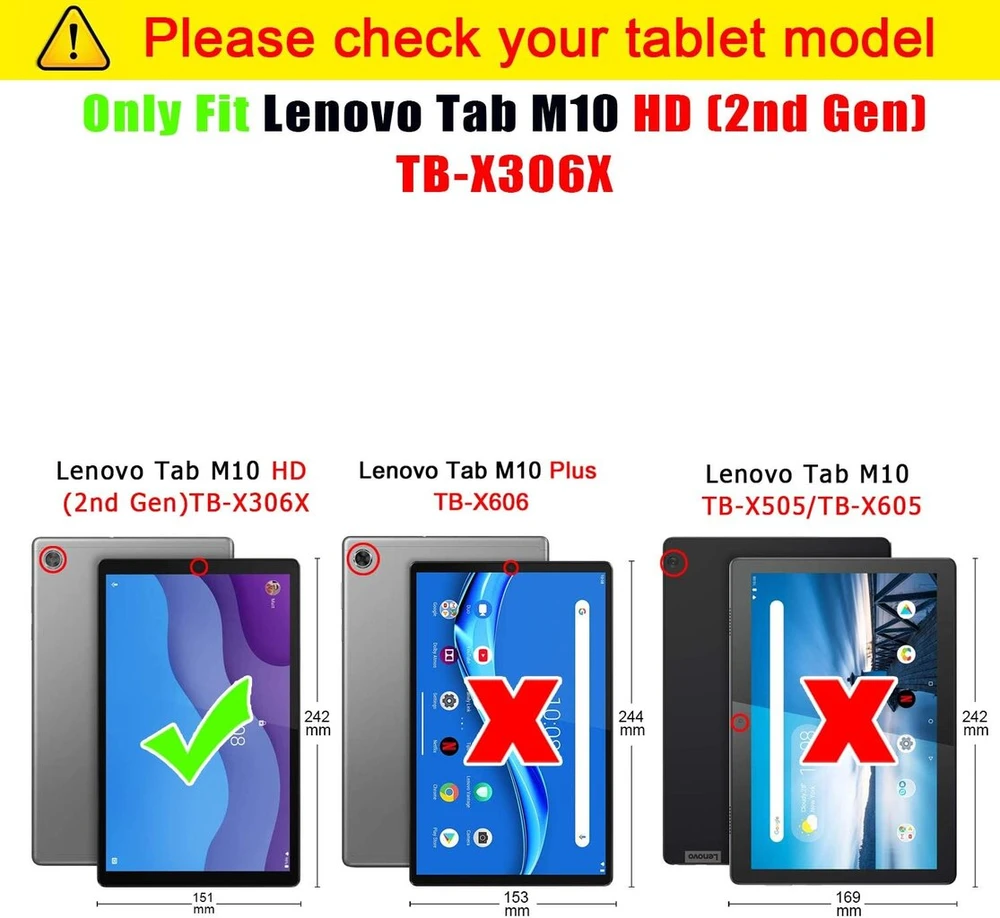 Acelive apsauginis dėklas su stovu, skirtas Lenovo Tab M10 Hd 2nd Gen planšetiniam kompiuteriui Tb-x306f Tb-x306x