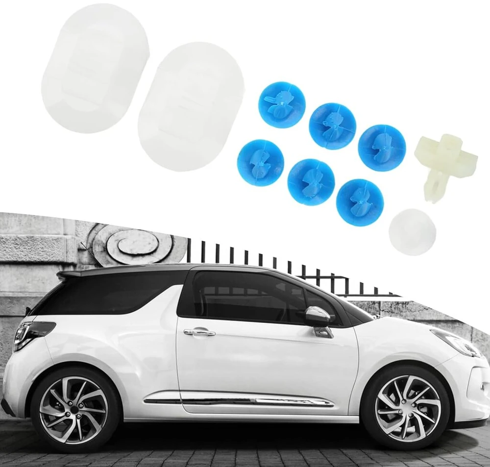 Acesupever šoninių slenksčių tvirtinimo spaustukų rinkinys, 1610186180 kėbulo tvirtinimo spaustukų rinkinys, automobilio spaudimo kaištis, kniedžių rinkinys, pakaitalas citroen ds3 2009-2015