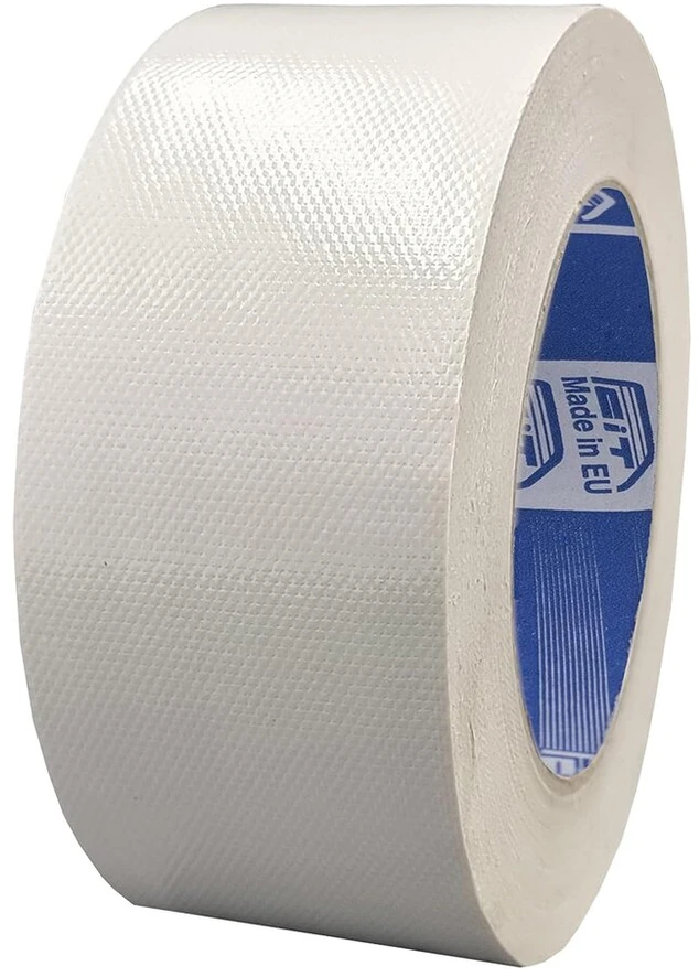 Acit Super 50mm x 25m armuota lipni juosta American Fabric Tape: remontui, tvirtinimui ir pakavimui su dideliu tankiu (balta)
