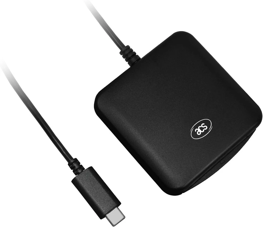 Acs acr39u-uf usb-c tipo c išmaniųjų kortelių skaitytuvas rašytuvas spidometras diskų tapatybės eid id ic kontaktinių lustų skaitytuvas rašytuvas, juodas