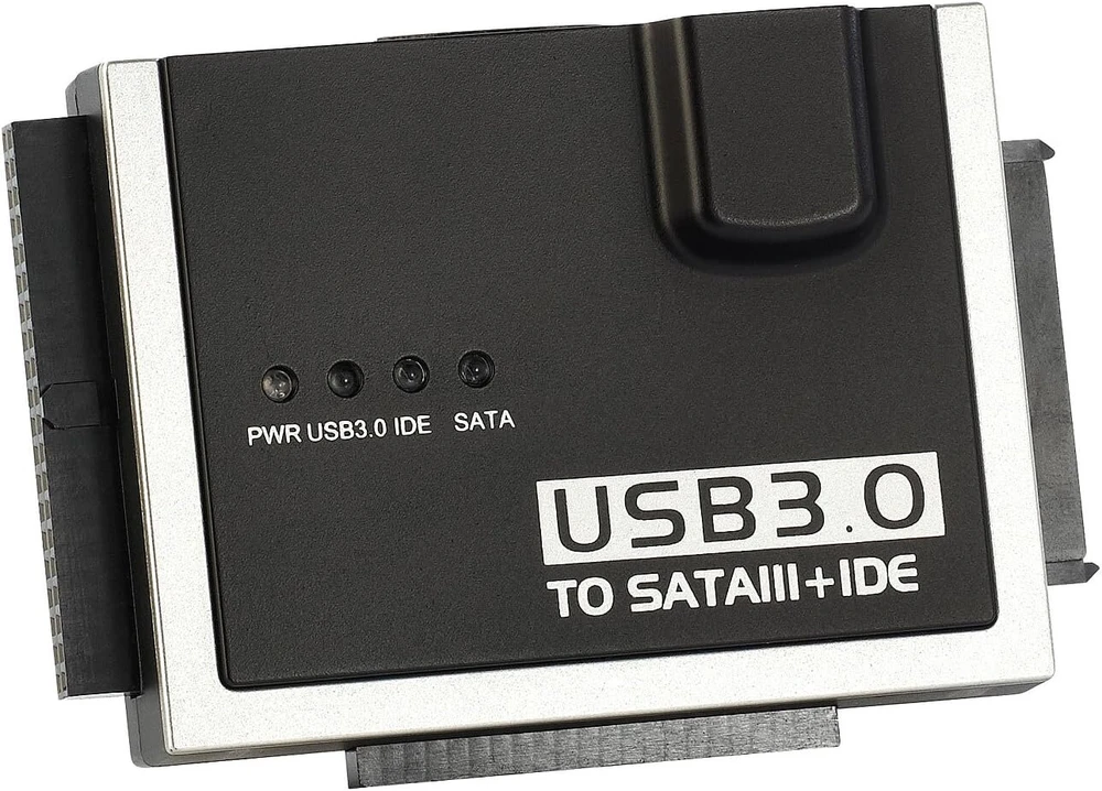 Adapteris kietajam diskui Ide/sata į Usb 3.0 su maitinimo šaltiniu