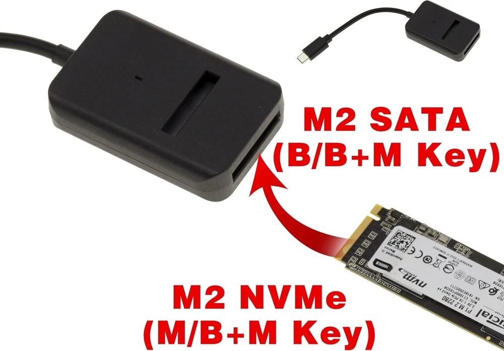 Kietasis diskas Adapteris M.2 į Usb 3.2 Gen2 10gbps C tipo, Nvme/sata