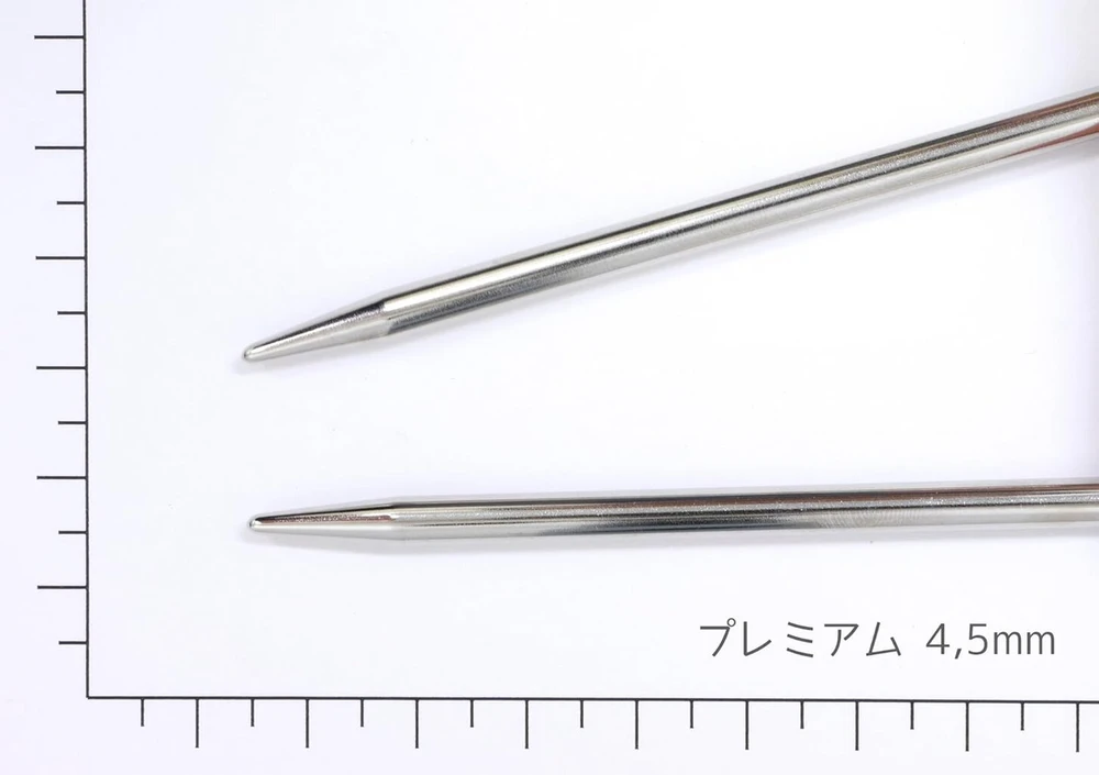 Addi Ad1057100-4.50 aliumininis sidabro aukso spalvos apskritas mezgimo virbalas 100 cm x 4.50 mm