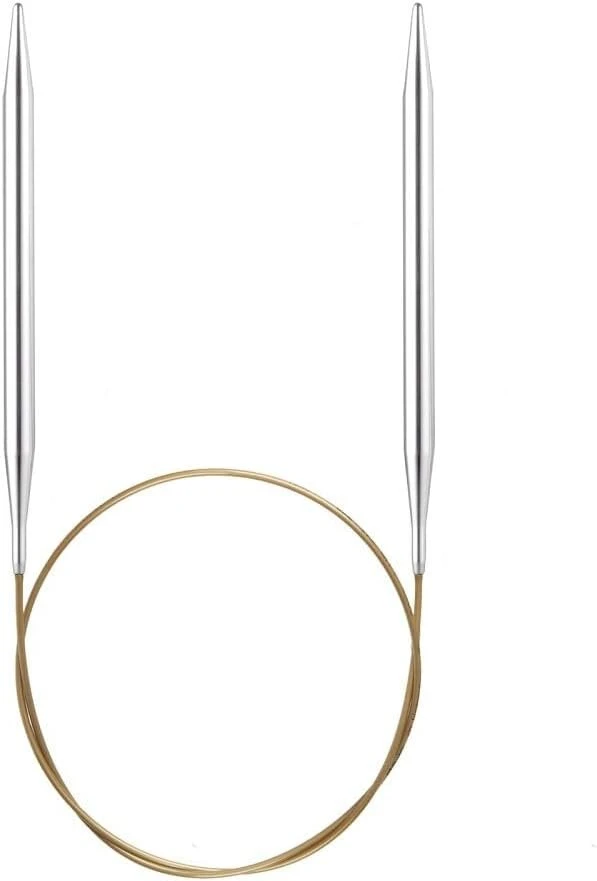 Addi Apskritas žalvarinis mezgimo virbalas, 80 cm ilgio, 2,5 mm storio, įvairių dydžių