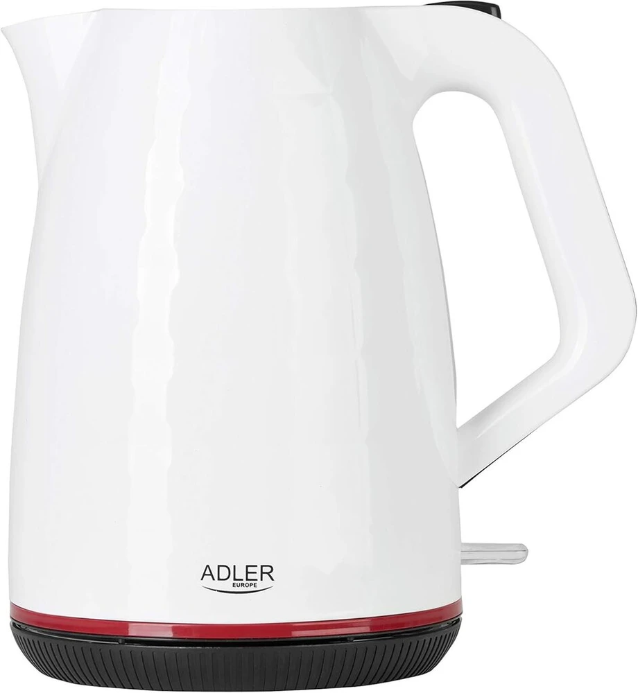 Adler - plastikinis virdulys 1.7 l, apsauga nuo virimo be vandens, 2200 w galia, baltas