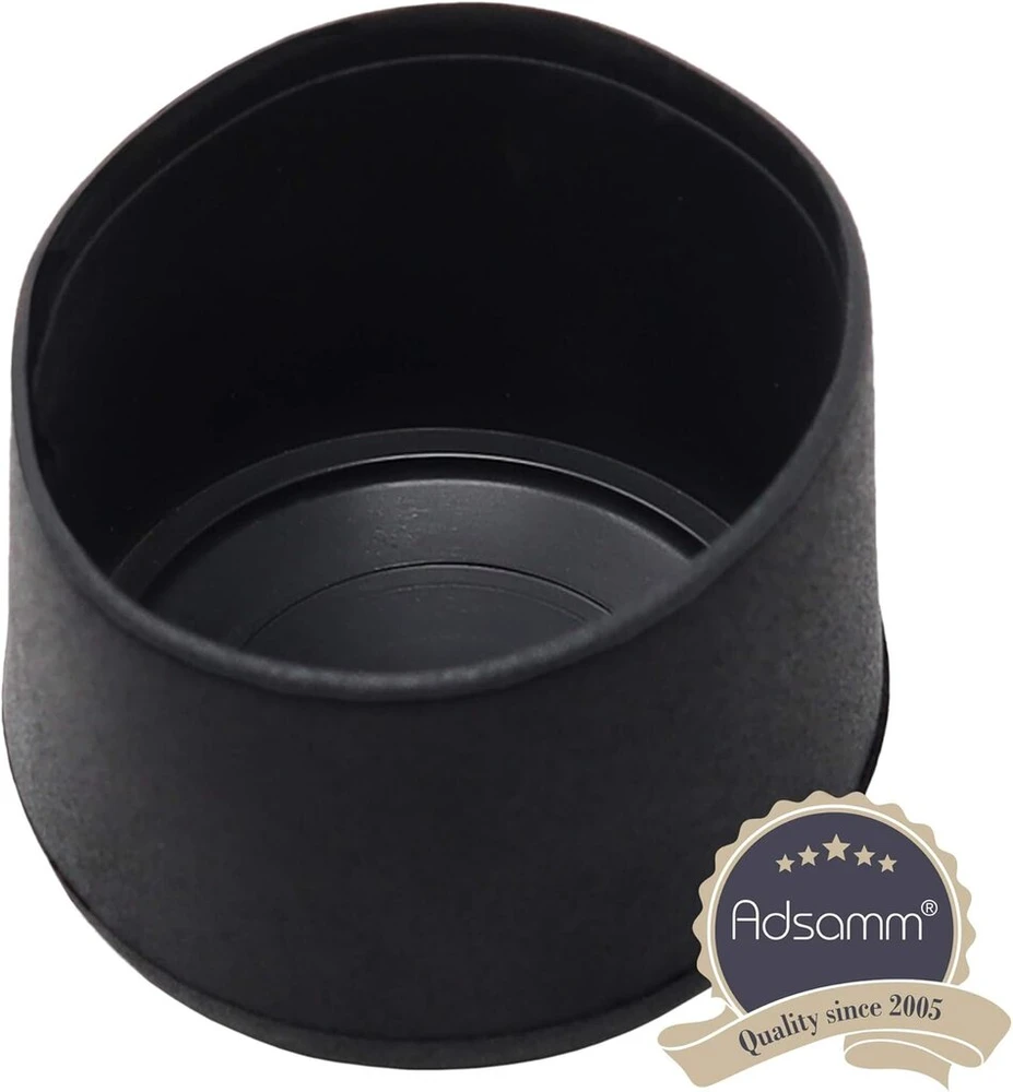 Adsamm® 4 x kėdės kojų antgaliai, juodi, skersmuo 39–42 mm, apvalūs, apsauginiai kėdės kojų antgaliai, vamzdžių antgaliai apvalioms kėdės kojoms