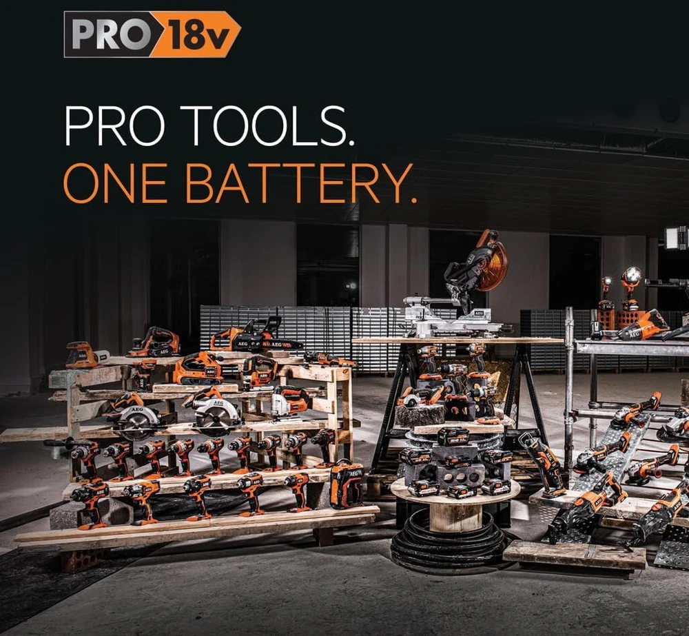 Aeg 18v Pro18v akumuliatorinis smūginis veržliasukis be šepetėlių, Bss18c3b3-0, sukimo momentas 350nm, be akumuliatoriaus ir įkroviklio